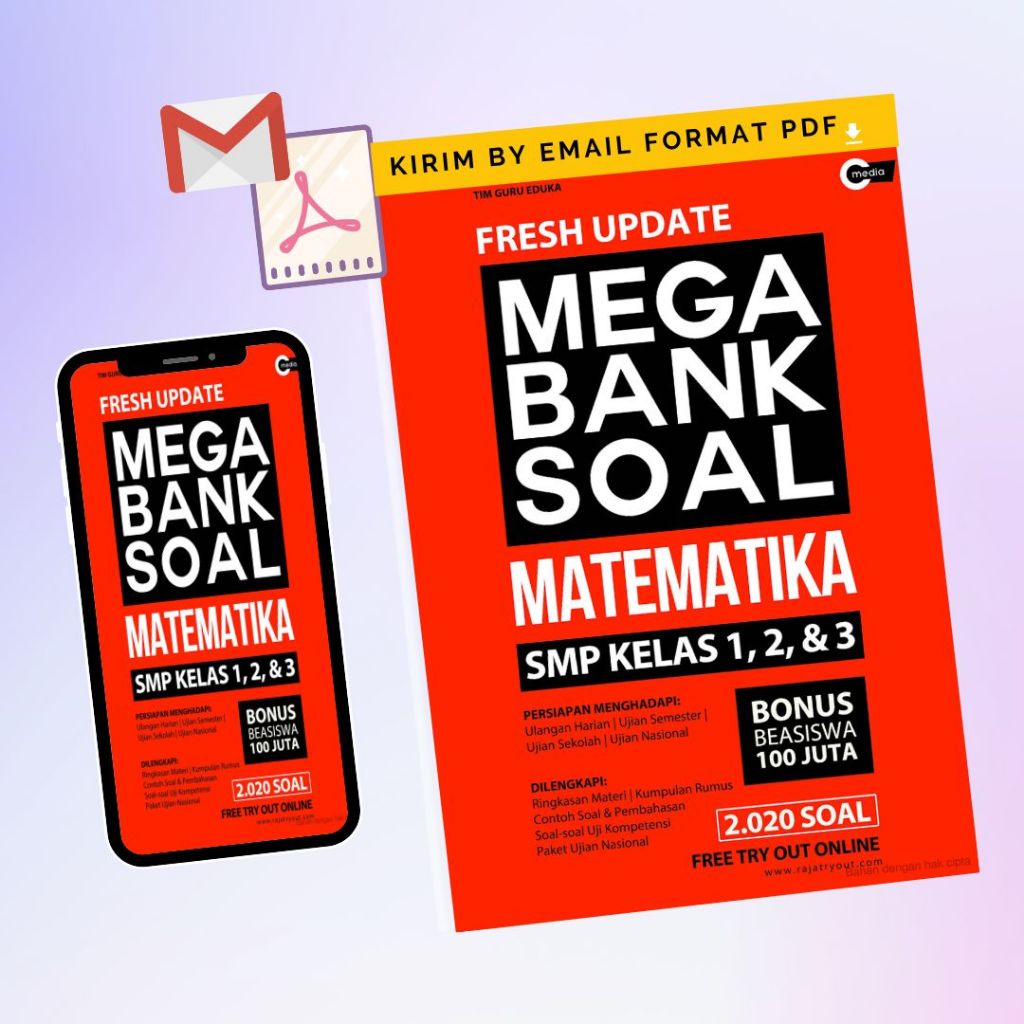 Fresh Update Mega Bank Soal Matematika SMP Kelas 1, 2, & 3