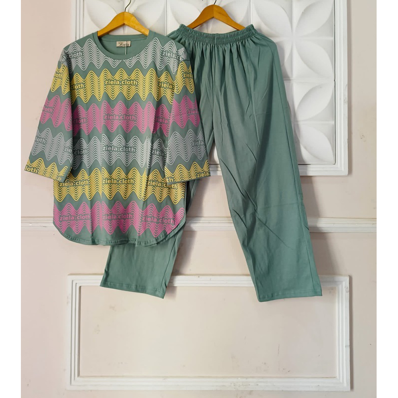 SETELAN TERBARU BY ZIELA SETELAN JUMBO LD 120 MOTIF TRIBAL SETELAN FULL KAOS COMBAD 20s