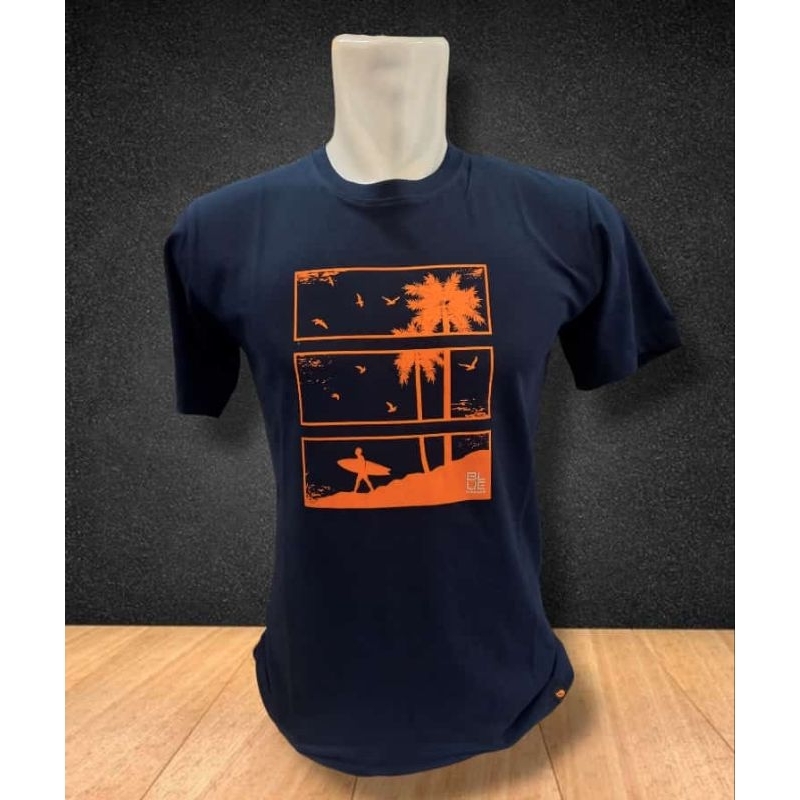 Kaos Blue Orange Original 718 | Kaos Pantai