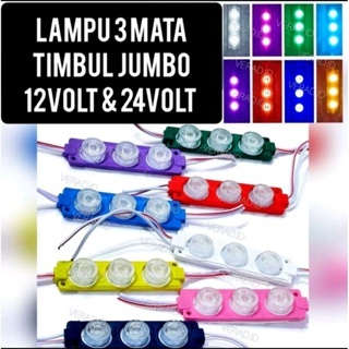 LAMPU LED MODUL STRIP 3 MATA SMD MODUL MATA  12V 24V