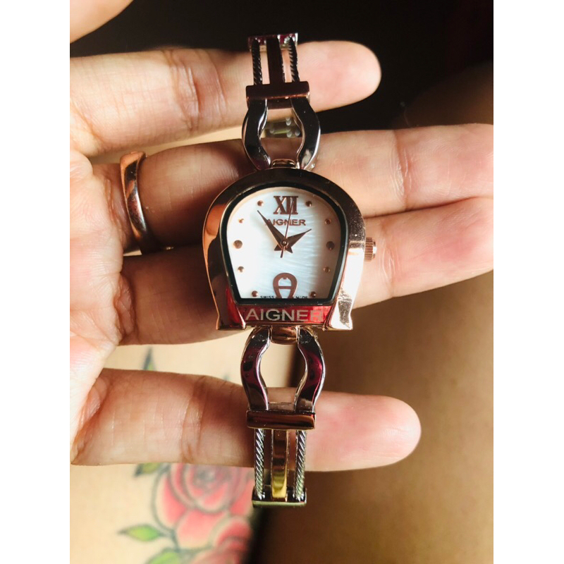 ❌❌SOLD ❌❌Jam Tangan Wanita Aigner Verona Nuovo Dial White Rosegold