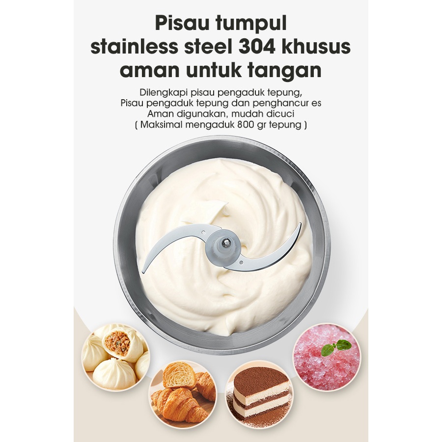 NEW SAMONO Food Chopper Stainless Steel 5 Liter coper daging dan bumbu chopper daging dan bumbu