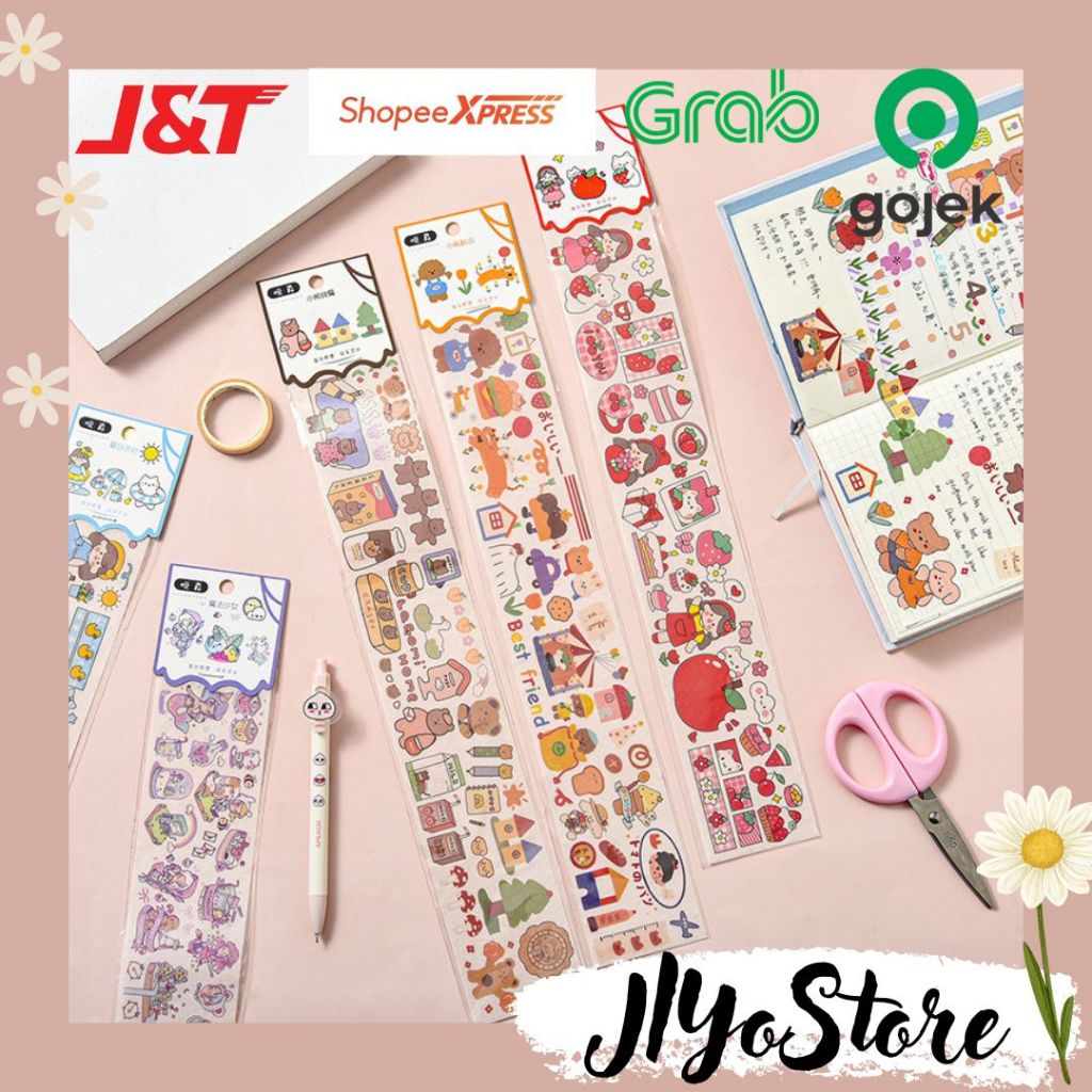 

Sticker Stiker Label Bujo Journal Jurnal Scrapbook Kartun Diary DIY Deco Planner Aesthetic Lucu