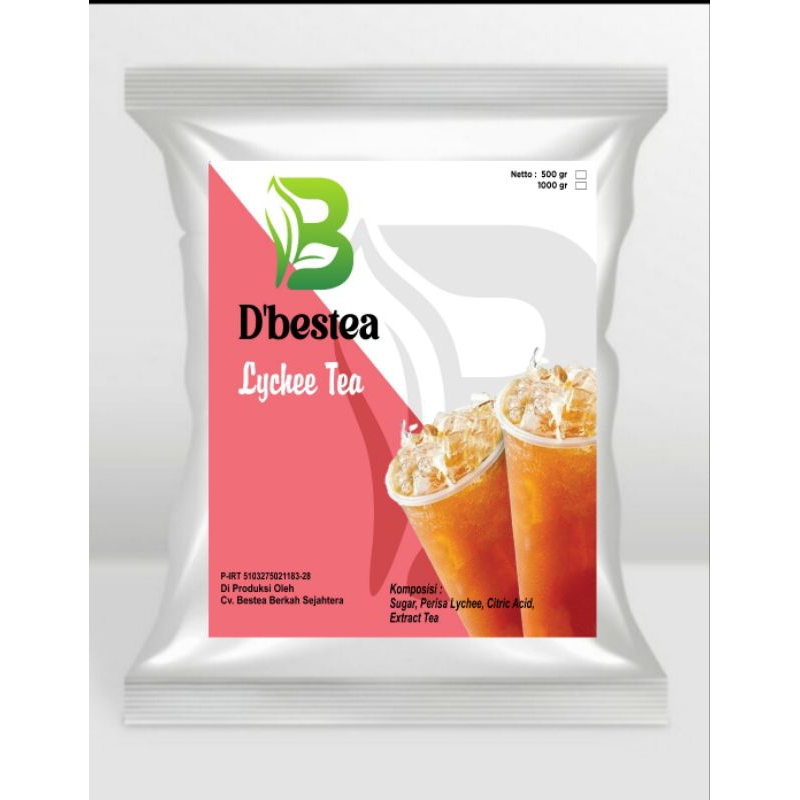 

Bubuk Minuman Rasa Lychee Tea 1 Kg Powder Drink