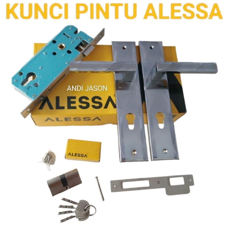 KUNCI PINTU UKURAN L BESAR ALESSA KUNCI ENGKOL SET PANJANG 25CM