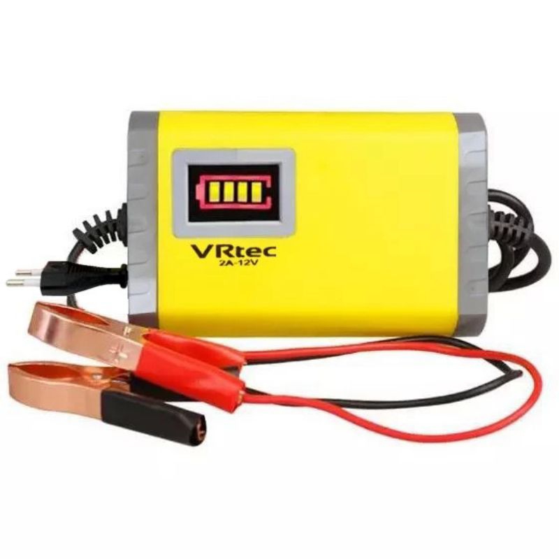 CHARGER AKI MOTOR/MOBIL 12V 2A, CHARGER AKI PORTABLE, CAS AKI 12V 2A