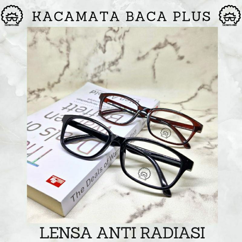 Kacamata Baca Plus Pria Wanita Murah Anti Radiasi Kaca Mata Ples Anti Radiasi Usia 50 keatas