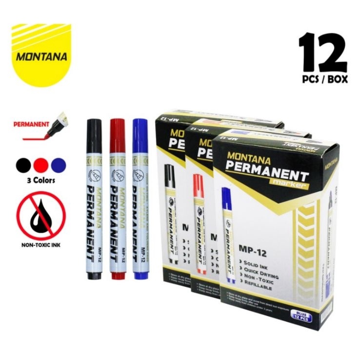 

Baru SPIDOL PERMANEN MONTANA MP12 12PCS