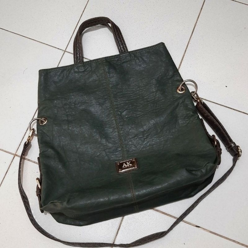 ANNE KLEIN 2 WAY FOLD OVER SLING TOTE BAG
