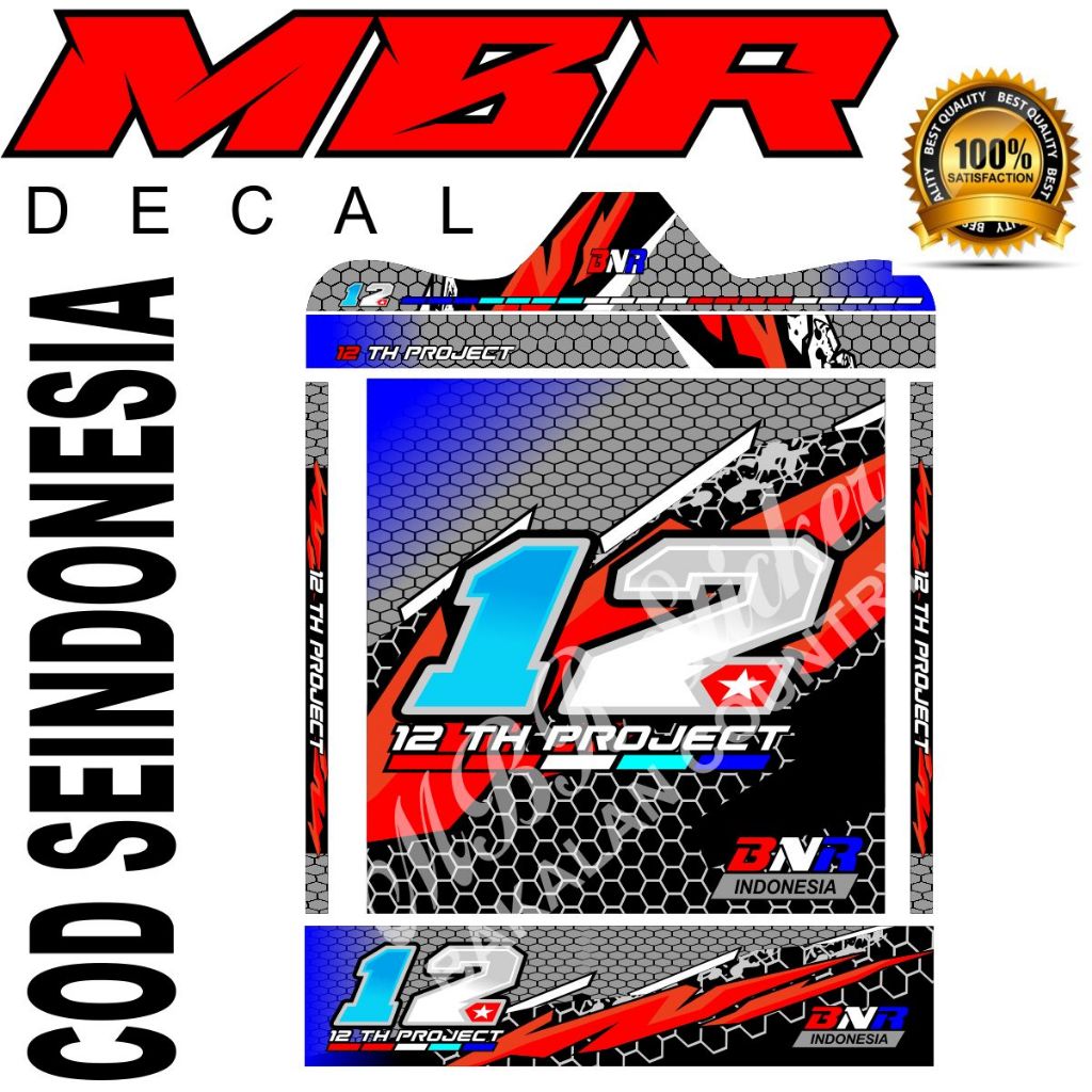 decal sangkar replika bnr biru,setiker sangkar kotak