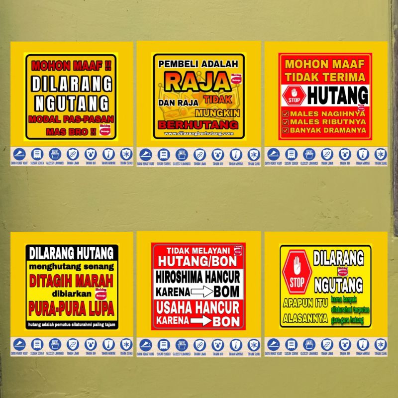 

Stiker dilarang ngutang stiker hutang