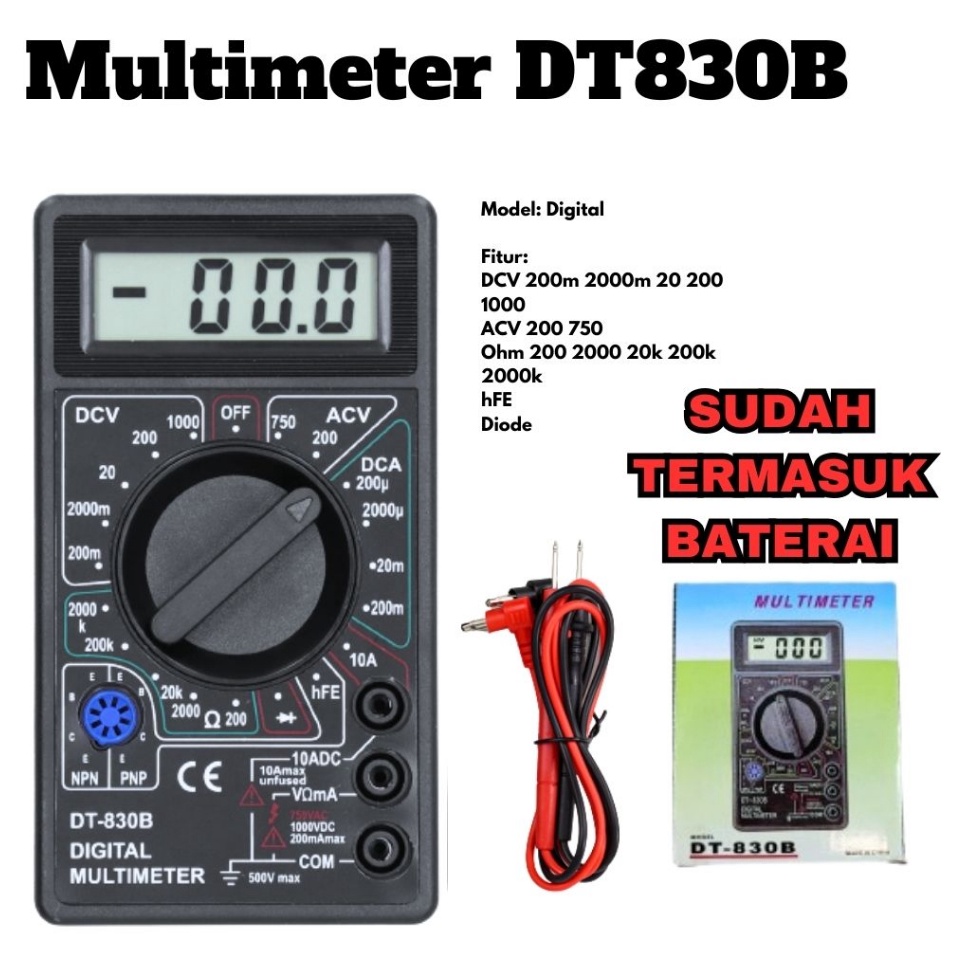 Ktn Multimeter Digital DT83B Tester DT 83 B Avometer DT83B c Promo