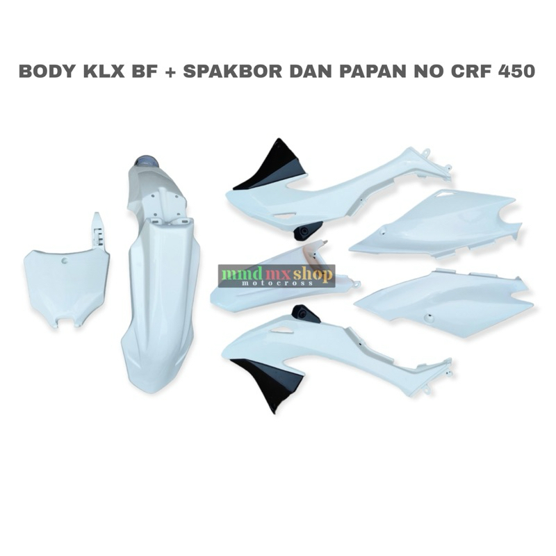 Body set Supermoto klx bf plus Spakbor depan dan papan nomor crf 450 2023 Body set klx bf se
