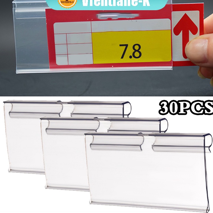 

Ready Label Mika Tag Holder 3PCS Plastik PVC Tag Card Tag Holder Minimarket Tag Label Holder