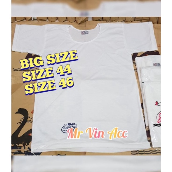 BIG SIZE 4446 Kaos Oblong Pria Swan Brand Kaos Oblong Putih Polos SwanBrand