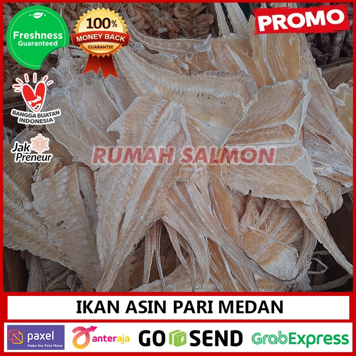 

Pari Ikan Asin 100% KERING / Ikan Pari Asli Medan TIPIS TIPIS / Ikan Asin Pari Medan