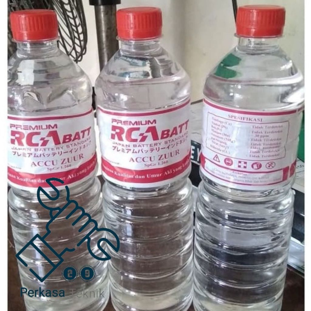 AIR AKI MERAH RCA BATT AIR ACCU ZUUR RCA BATT 1 LITER