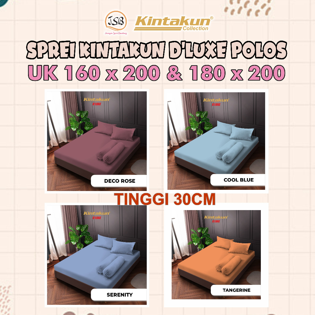 (Cuci gudang) Sprei Kintakun 180x200 Tinggi 30cm / 160x200 T 30 / 200x200 T30 Sepre Kintakun Seprai 