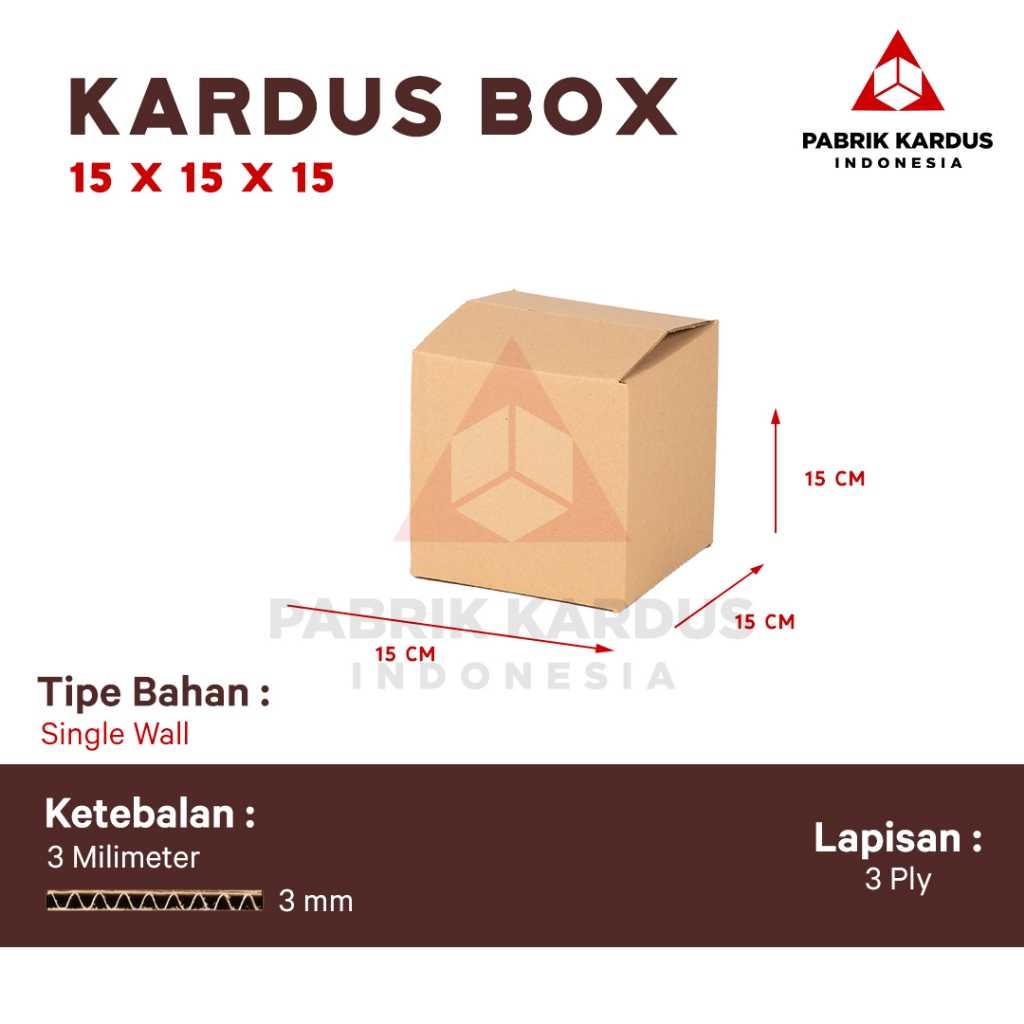 

Pabrik Kardus Box Packing Pindahan Karton Box 15cm x 15cm x 15cm Box Polos
