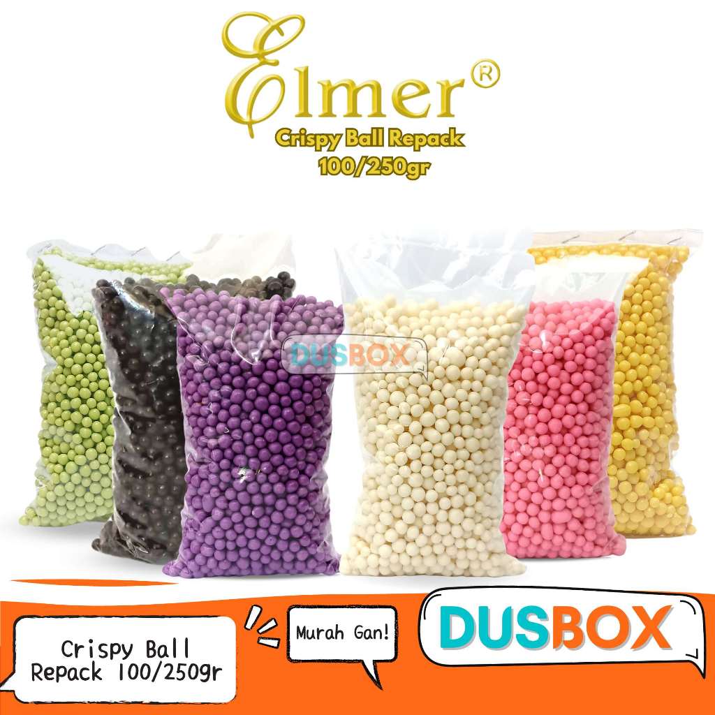 

Elmer Crispy Ball / Crispy Ball / Crispy Ball Elmer 250gr / Crispy Ball Dark Cokelat / Crispy Ball Grape / Crispy Ball White