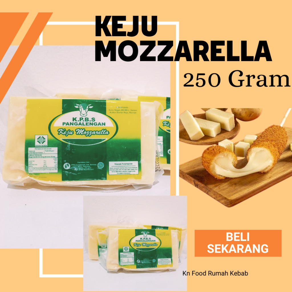 

Keju Mozarella 250 gr / Keju Mozzarella