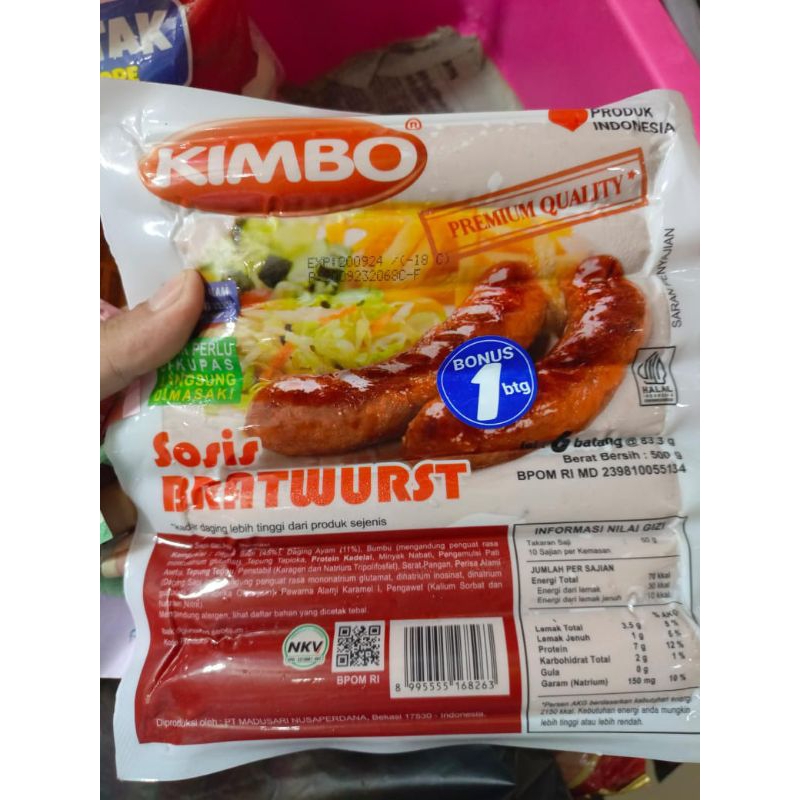 

Sosis bratwurst/kimbo 1pack
