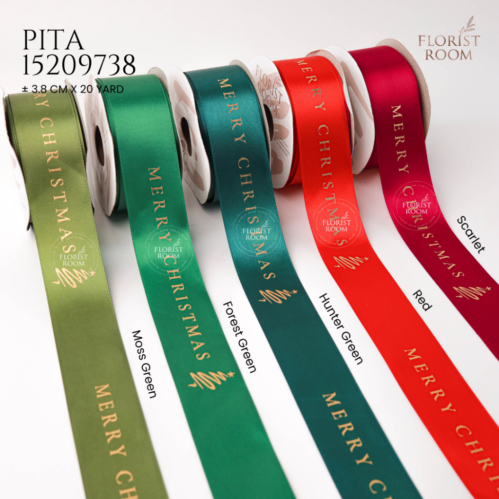 

Christmas Ribbon ±3.8cm x 20yard - Pita Natal Kode = 15209738 - Kado Hadiah Hamper