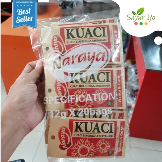 

NARAYA Kuaci 20 x 12 Gram Sunflower Seeds Cemilan Biji Bunga Matahari Snack Cemilan Instant