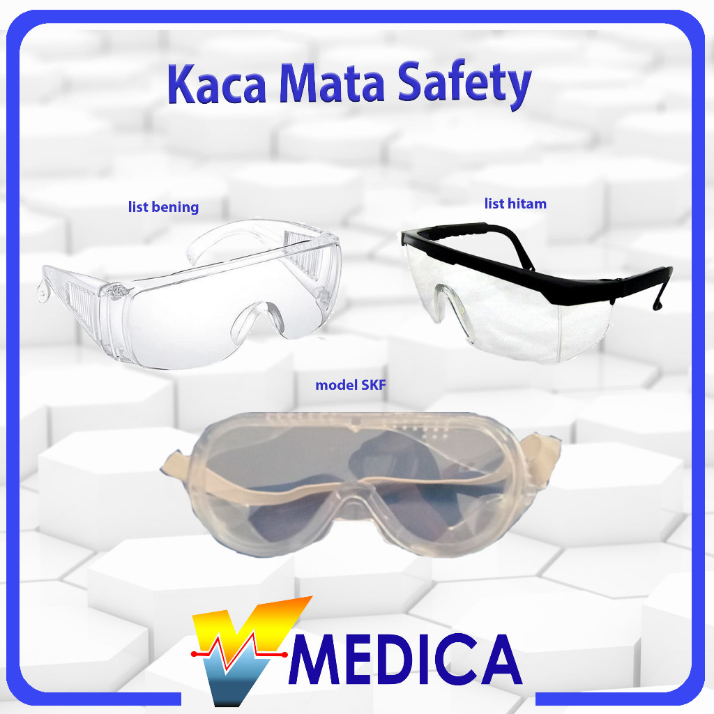 KacaMata Safety Bening / Pelindung Mata / Anti Debu