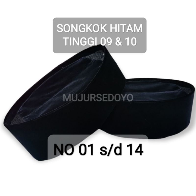 Songkok Hitam Nasional Peci Anak Jumbo Besar Big Size Nomor 10 11 12 Kopiah Hitam Dewasa Bludru