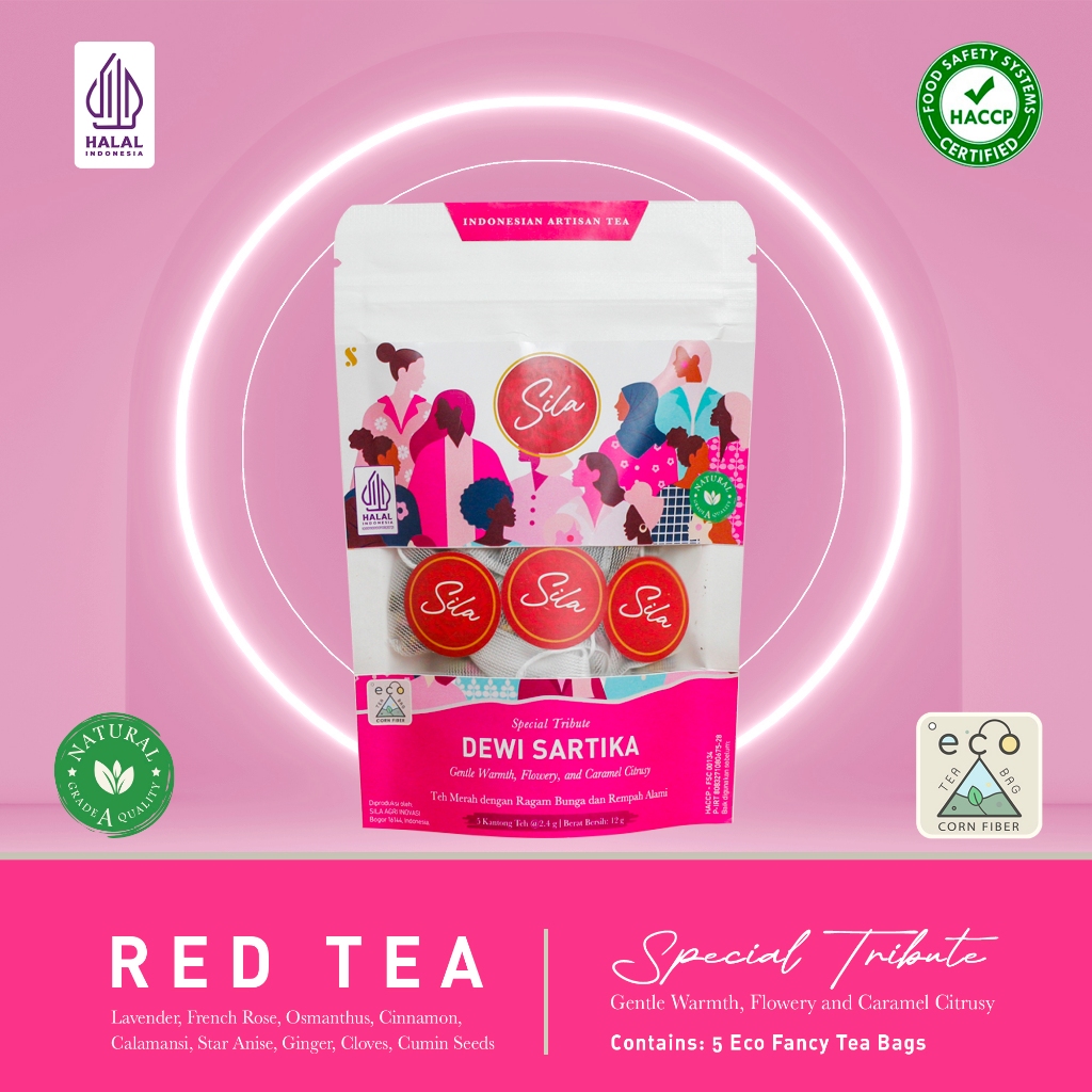 

Sila Artisan Tea - Dewi Sartika - White Kraft Pouch - Teh Premium - Red Tea