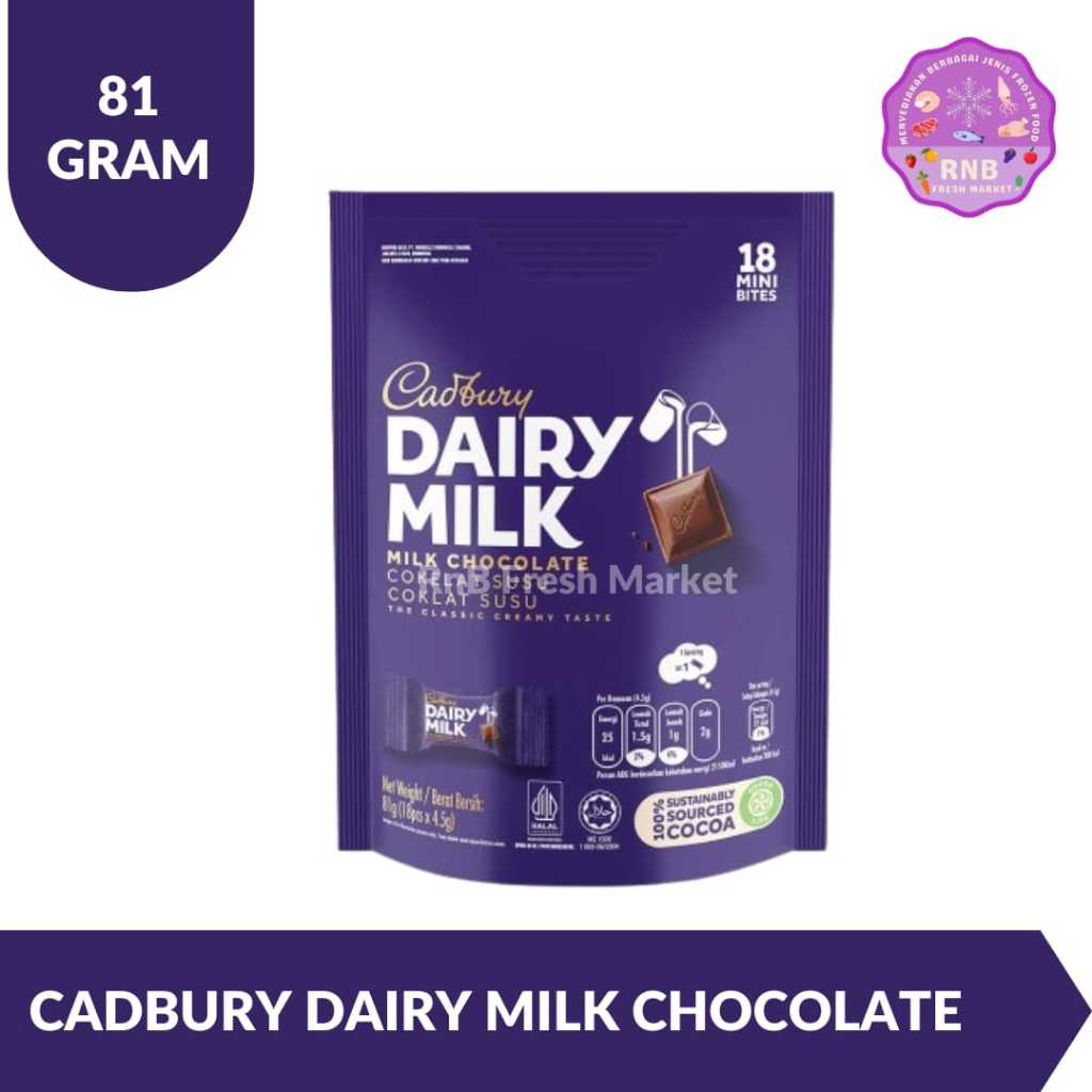 

Cadbury Dairy Milk Chocolate Netto 81 Gram