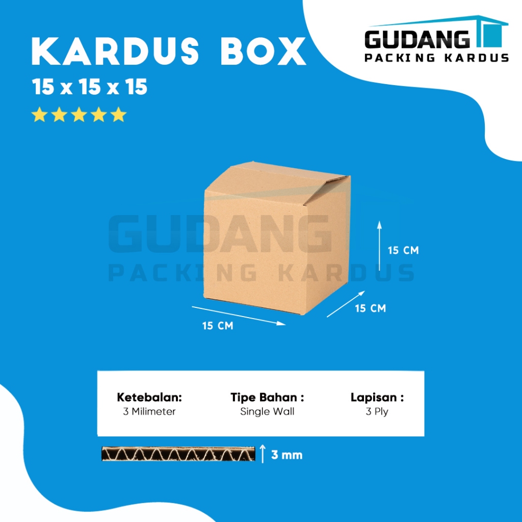 

Packing Kardus Karton Box Pindahan 15cm x 15cm x 15cm Box Polos
