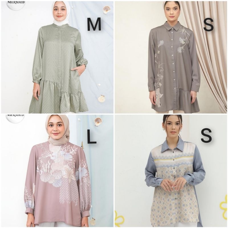 (Siap Kirim) SALE Geulis.id Mermaid blouse / Alurana Tunik / Cessy tunik / Mermaid tunik by Geulis i