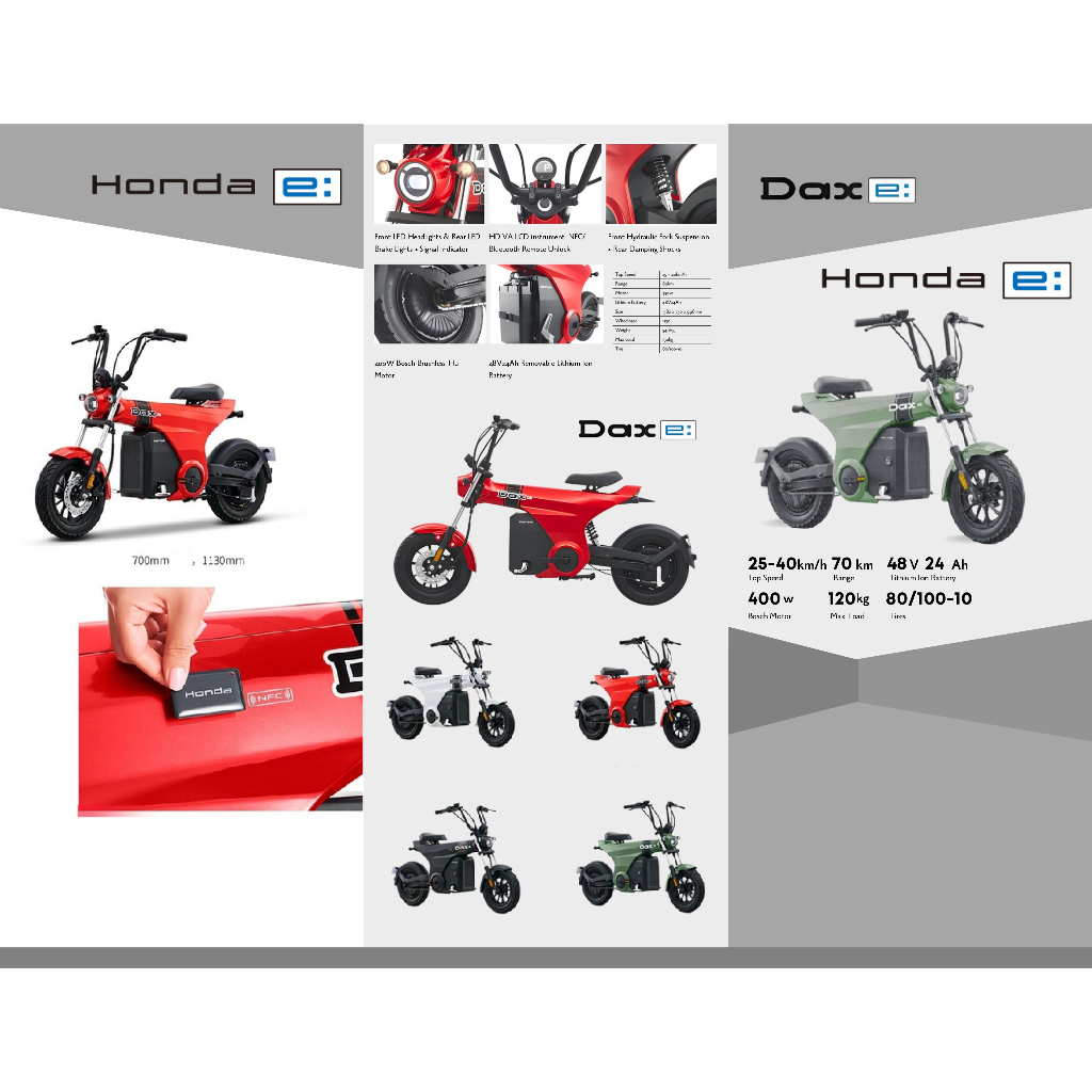 SEPEDA LISTRIK HONDA DAX E, MOTOR LISTRIK