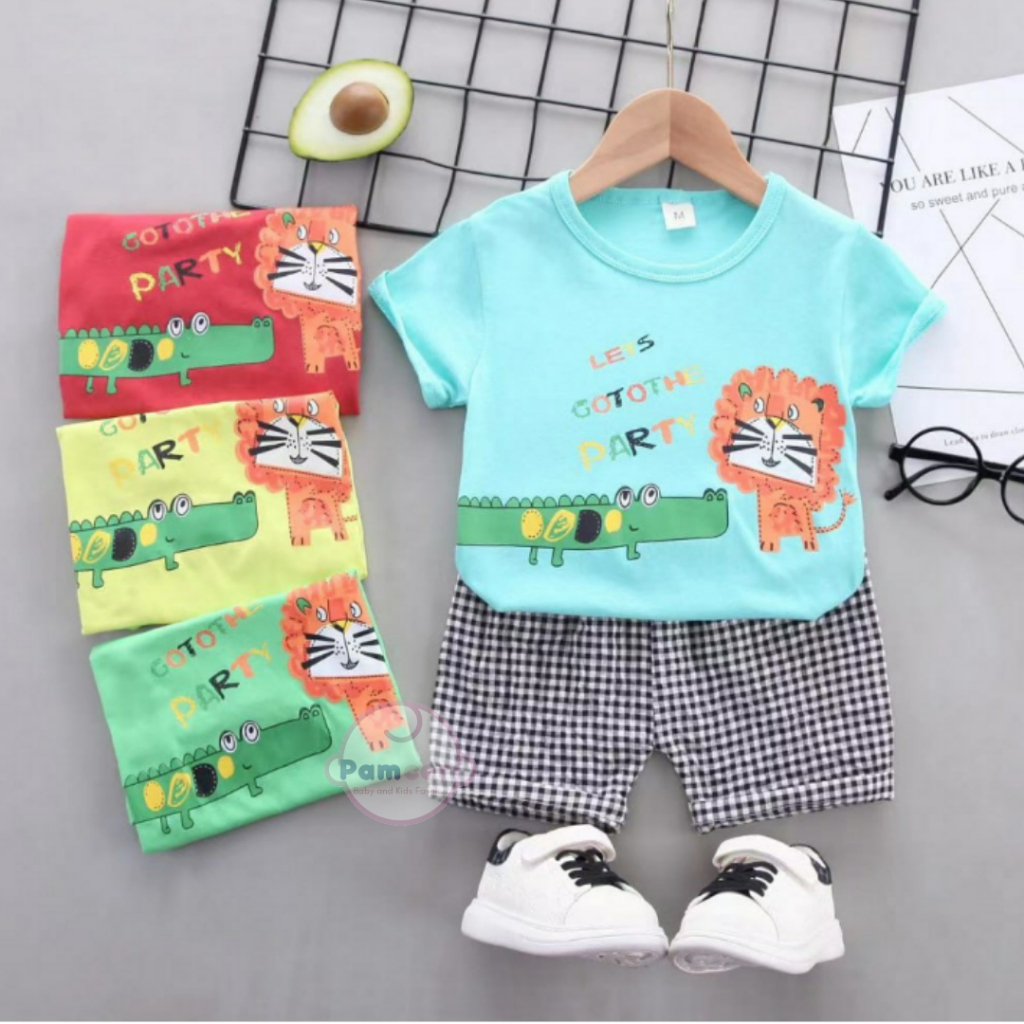 Setelan baju Anak Bayi laki-laki. Setelan Lion Party