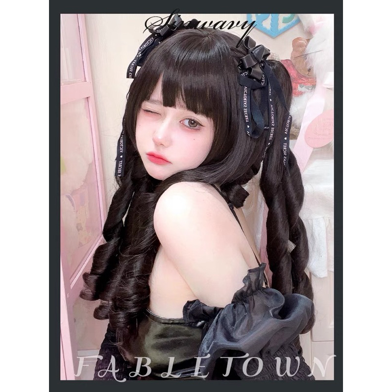 READY sinwavy wig - fairytale town fable (black,brown,pink,gold)