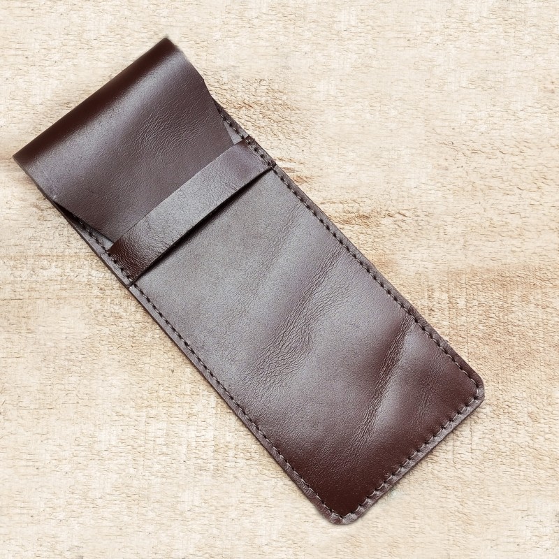 

Tempat Pensil Kulit Sapi Asli Pull Warna Coklat - Pencil Case leather