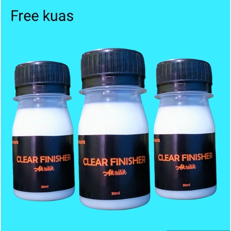 Clear finisher glossy  pelapis akhir cat   pelindung cat kulit sepatu tas ransel midsole sepatu