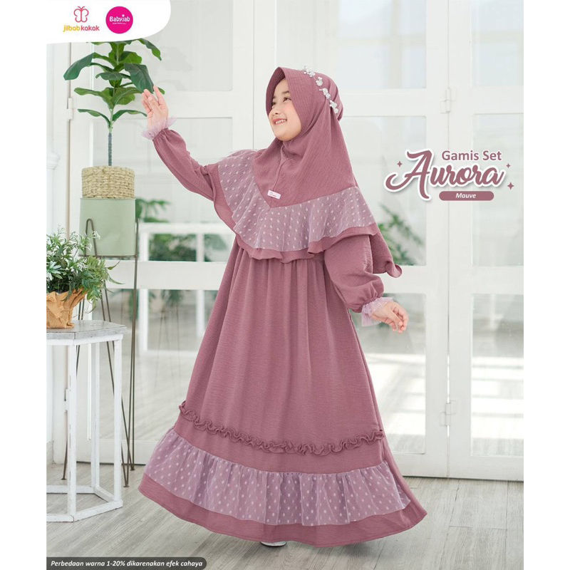 Gamis Set Aurora by Babyjab | Baju Muslim Anak Perempuan | Gamis Lebaran