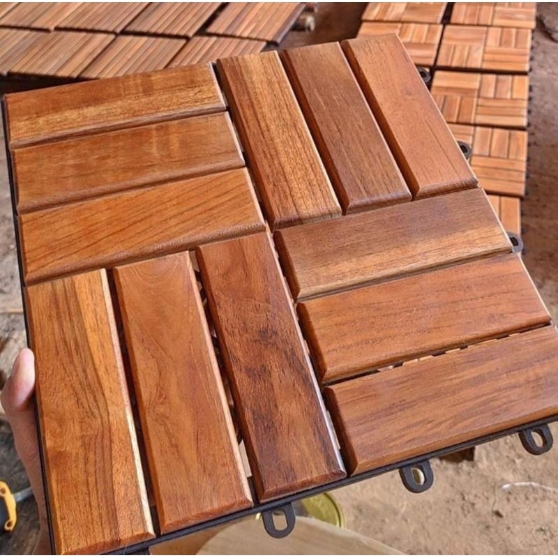 Lantai kayu jati