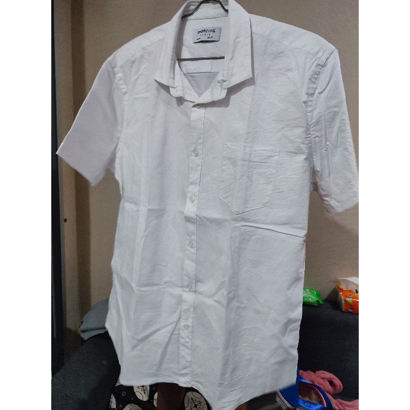 Preloved Kemeja Manzone Putih Slim fit XL Bagus