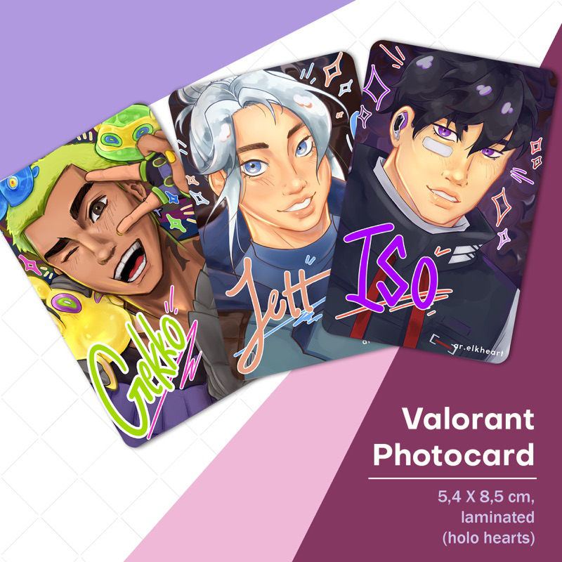 Valorant Photocard - Gekko, Jett, & Iso