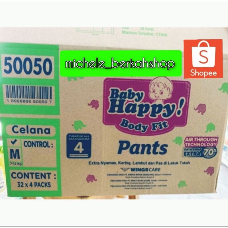 baby happy 1 dus Size M32 isi dalam dus 4 ball