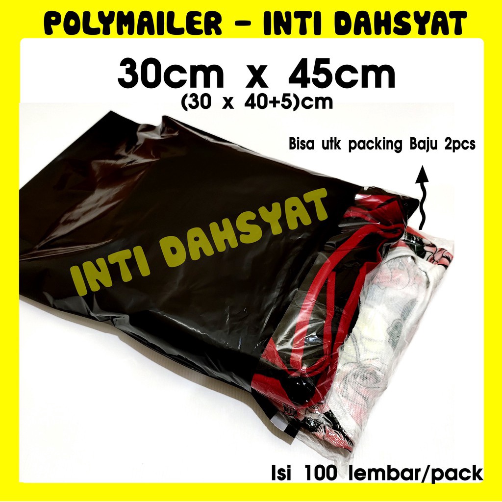 

TERBARU POLYMAILER HITAM GLOSSY 3x45 Isi 1lembar Plastik Kurir Kemasan Toko Online MURAH Ukuran 3x4 5