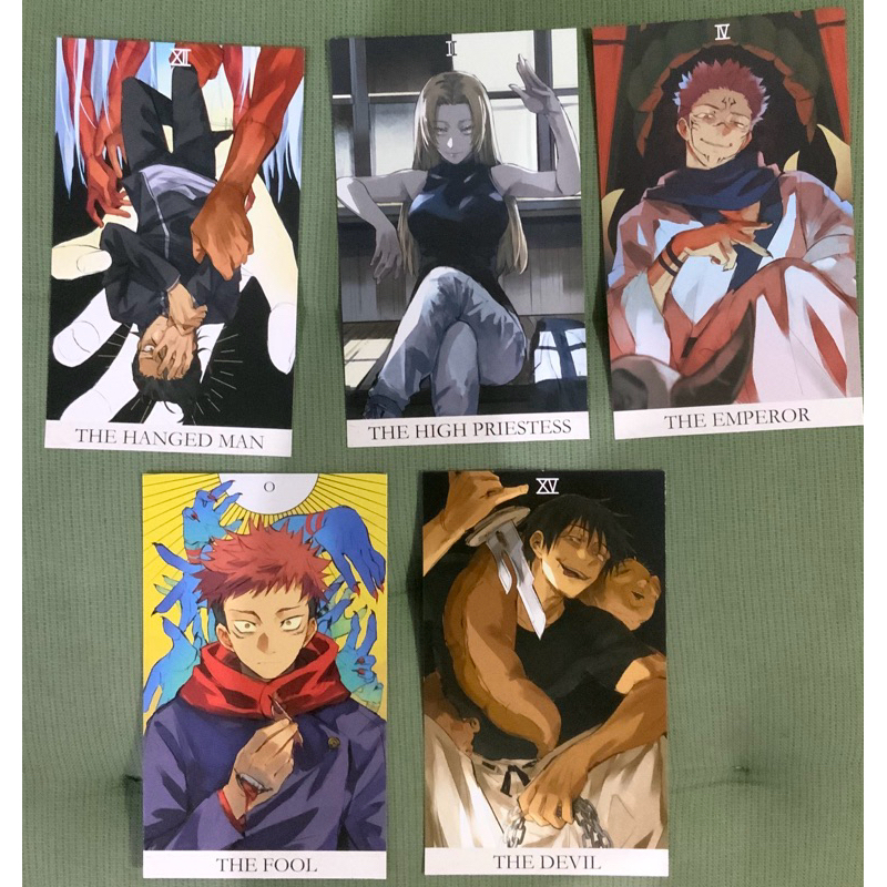 tarot kadeart 5 pcs jujutsu kaisen