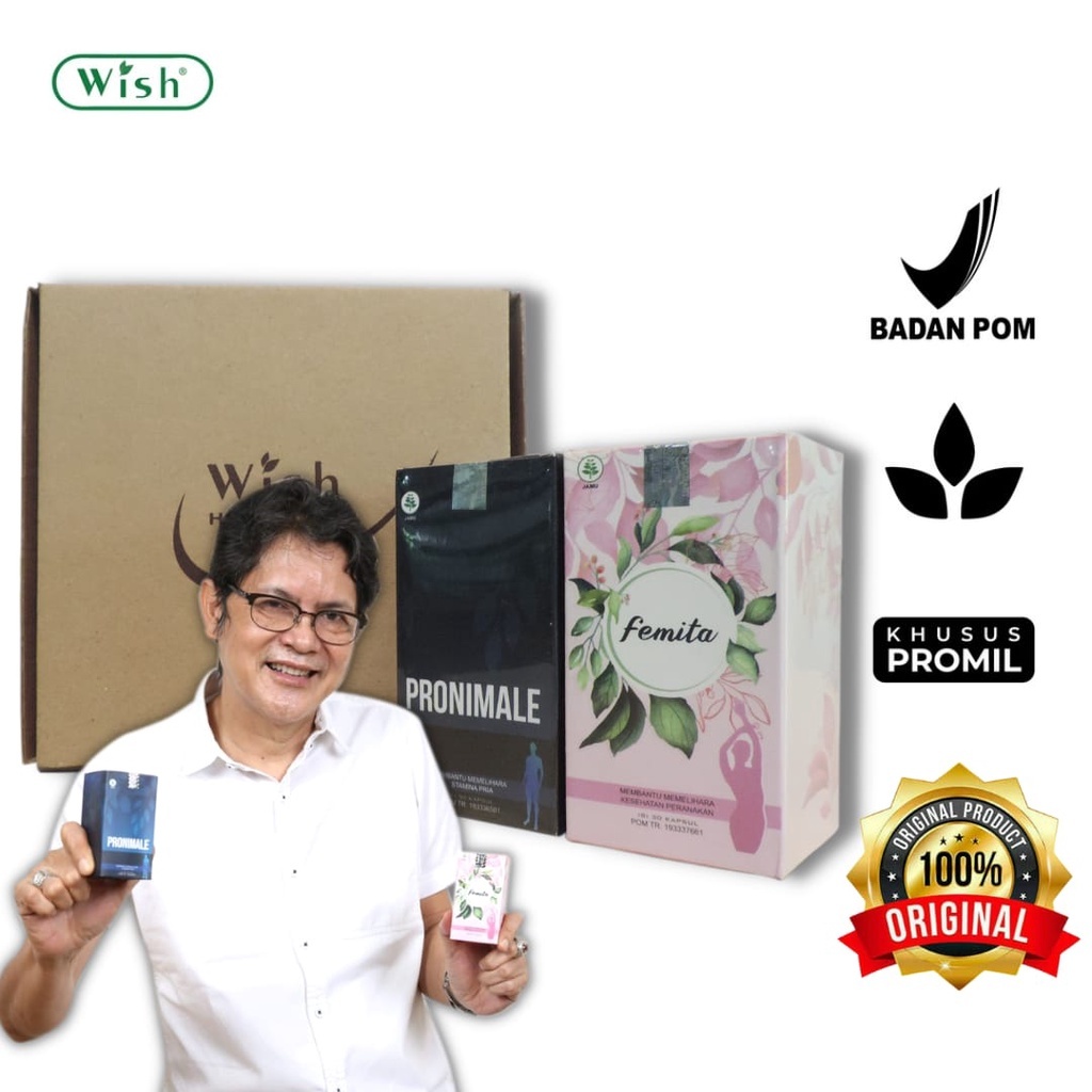 Wish Paket Promil - Femita dan Pronimale - Perbotol 30 Kps Asli Dr Boyke