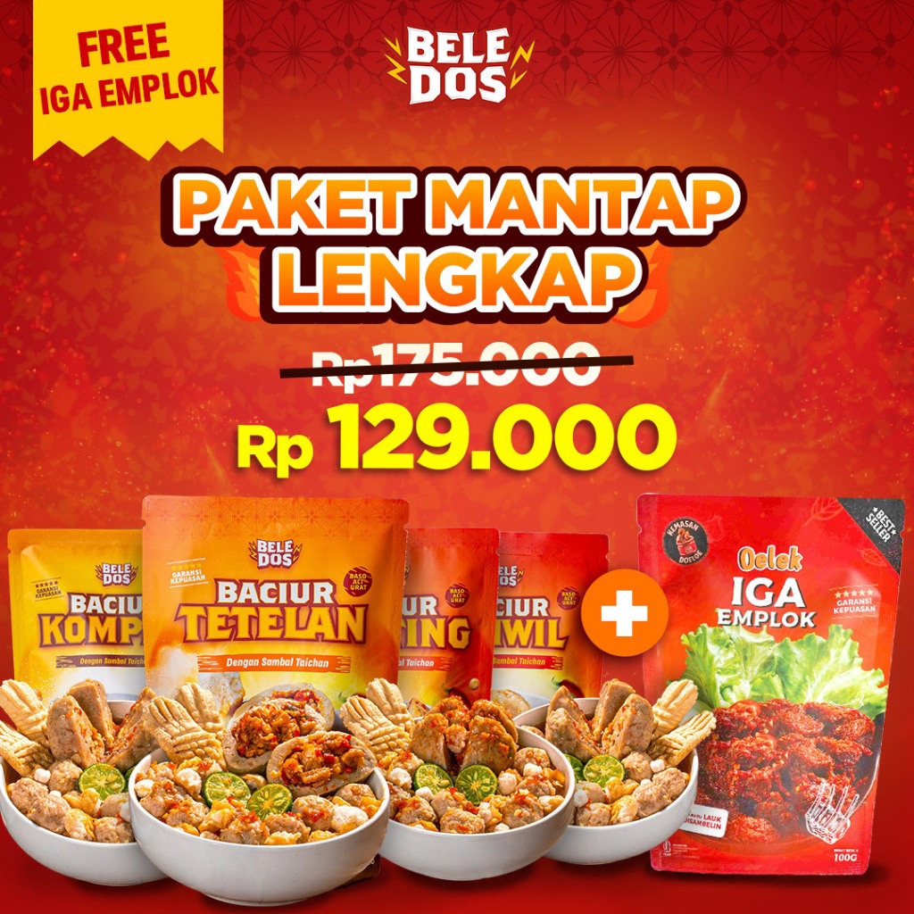 

DISKON BRANDS FESTIVAL Beledos Paket Mantap Lengkap Baciur Komplit Baciur Kriwil Baciur Bunting Baciur Tetelan grosir