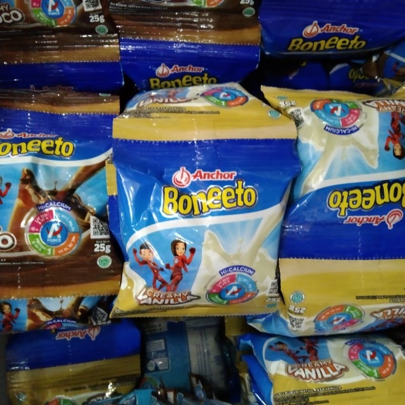 

Boneeto sachet coklat & creamy vanila 10×25gr