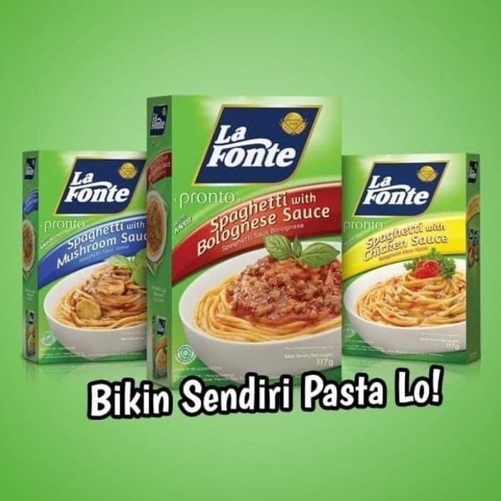 

La Fonte Pronto Spaghetti Instant Sauce Bolognese / Mushroom / Chicken Pasta